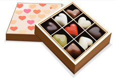 心形巧克力包装盒flash动画