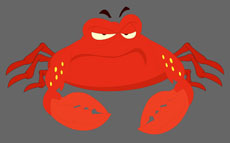 愤怒的螃蟹flash动物素材