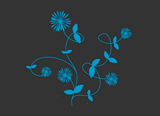 蓝色植物生长flash动画