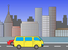 繁忙的城市交通flash动画