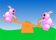 兔子玩跷跷板flash动画