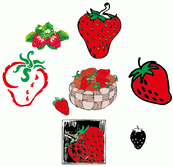 7款草莓水果矢量图