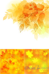 秋季落叶矢量免费素材