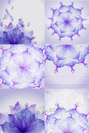 紫色精美透明花瓣矢量
