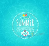 创意夏季游泳池海报