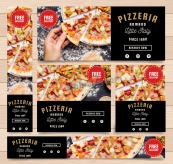 美味披萨宣传banner矢量素材
