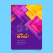 2020年抽象几何商务报告封面