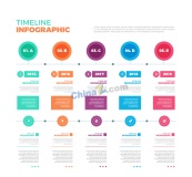 彩色时间轴商务信息图