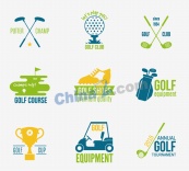 高尔夫元素标志设计