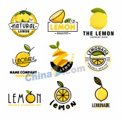 柠檬主题标志矢量素材