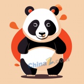 熊猫可爱插图矢量设计