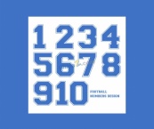 扁平蓝色足球号码设计元素矢量