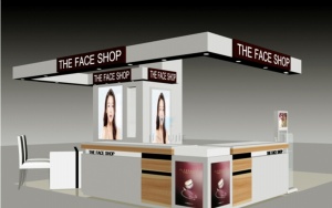 化妆品展柜模型效果图