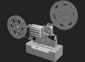 电影放映机3D模型素材
