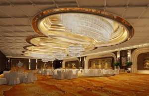 3D欧式宴会厅模型