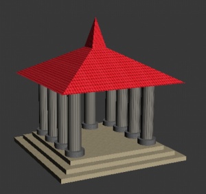 寺庙建筑外观3D模型
