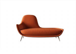 橙色沙发躺椅模型设计
