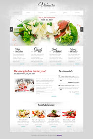 美食餐厅网站HTML模板