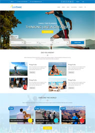 蓝色大气旅行社HTML5模板