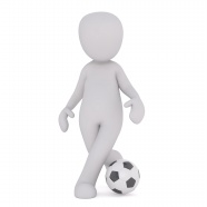 3D白色足球小人图片