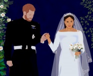 结婚婚礼插画图片