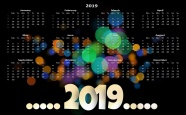 2019新年日历设计图片