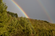 山中彩虹图片