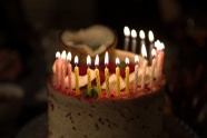 生日蛋糕蜡烛火苗图片