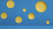 黄色微粒体蓝色背景图片
