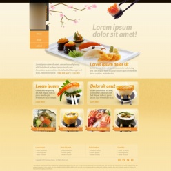 美食网站设计PSD模板素材