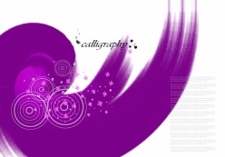 紫颜色墨迹PSD花朵圆圈素材