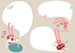 卡通兔子装饰对话框设计