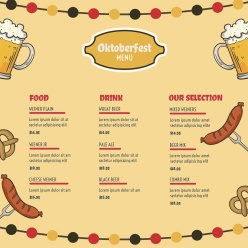 啤酒节菜单设计模板