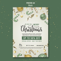 圣诞节促销宣传单PSD模板