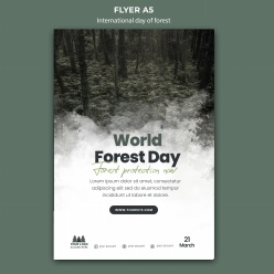 世界森林日传单模板