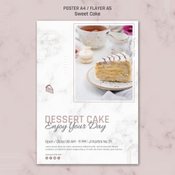 甜点蛋糕美食广告海报