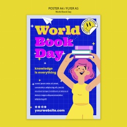世界图书日插图海报设计