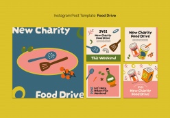 慈善募捐食品手绘活动宣传