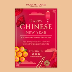 中国新年海报模板PSD素材