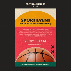 篮球运动PSD海报模板设计