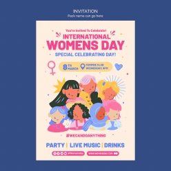 妇女节活动邀请海报PSD模板