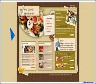 欧美食物FLASH网站模板