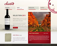 葡萄酒设计HTML5模板