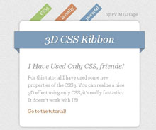 纯CSS3实现的3D丝带效果