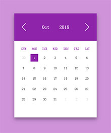 CSS3日历表背景颜色切换代码