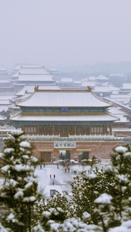 北京紫禁城故宫博物馆雪景图片