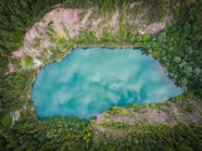 国家自然公园山水湖泊鸟瞰图摄影