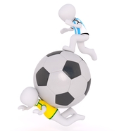 足球运动主题3D小人设计图片