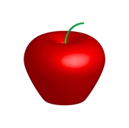 卡通红色苹果插画设计图片