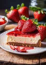 红色草莓酱草莓蛋糕图片